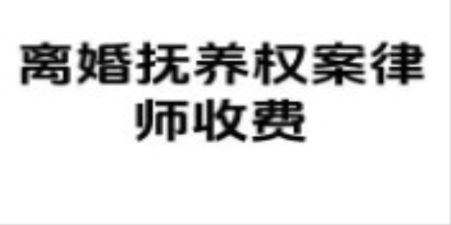 争抚养权请律师费多少钱